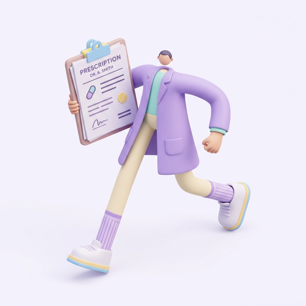 Doctor with prescription illustration
